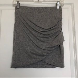 Gray By the Way Mini Wrap Skirt